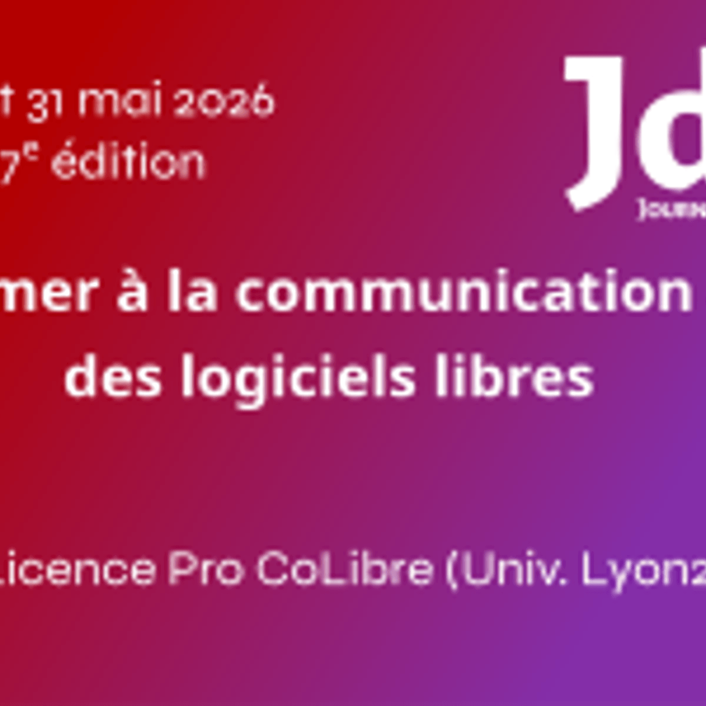 Se former à la communication avec des logiciels libres - Licence Pro CoLibre (Univ. Lyon2) - JdLL2026 episode artwork